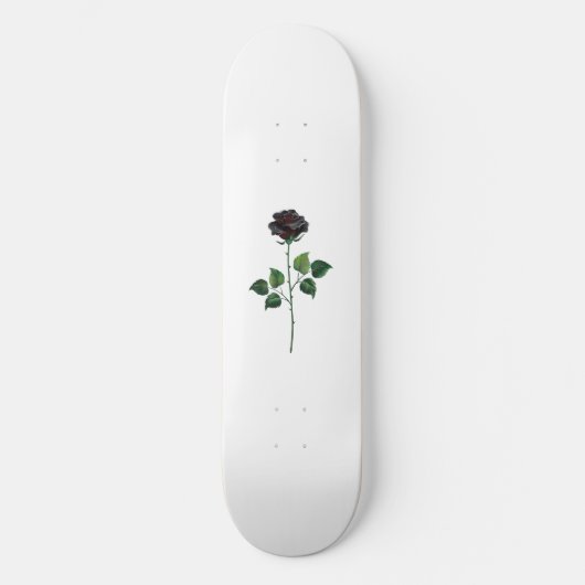 Zwart roos persoonlijk skateboard (Voorkant)