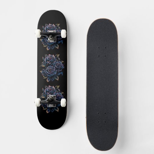 Zwart Roos Persoonlijk Skateboard (Voorkant)