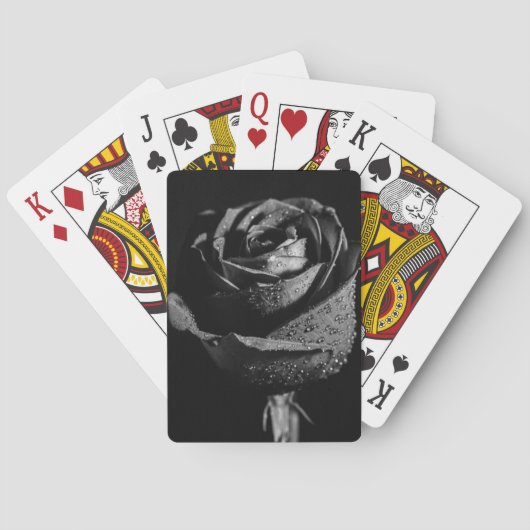 Zwart Roos Pokerkaarten (Achterkant)