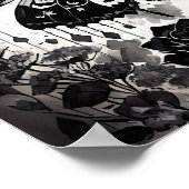 Zwart Roos Poster (Hoek)