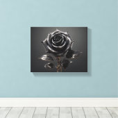 Zwart Roos print (Insitu (Houten vloer))