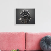 Zwart Roos print (Insitu (Woonkamer))