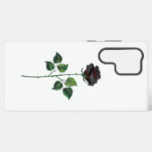 Zwart roos samsung galaxy hoesje (Achterkant horizontaal)