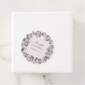  zwart Roos schets bruiloft gunst Bedankjes Labels (In situ)