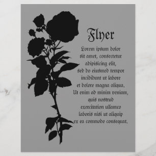 Zwart Roos Silhouette Flyer