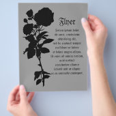 Zwart Roos Silhouette Flyer (Hand)