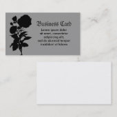 Zwart Roos Silhouette Visitekaartje (Voorkant / Achterkant)