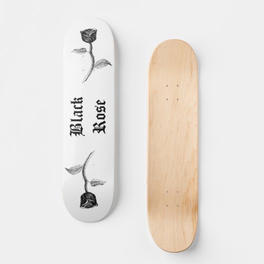 Zwart Roos. Skateboard (Voorkant)