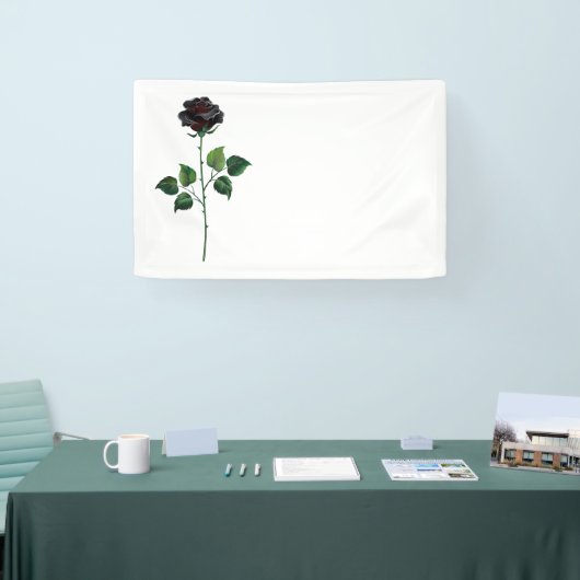 Zwart roos spandoek (Beurs)