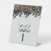 Zwart Roos Tabel 1 Reclamebord Met Voetstuk (Voorkant)