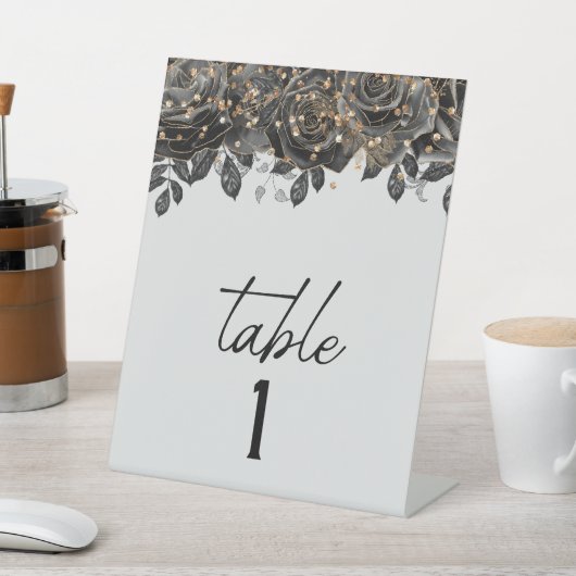 Zwart Roos Tabel 1 Reclamebord Met Voetstuk (Insitu)