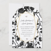 Zwart Roos tegen dubbele rand Aangepast kleurenhuw Kaart (Voorkant)