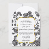 Zwart Roos tegen dubbele rand Aangepast kleurenhuw Kaart (Voorkant)