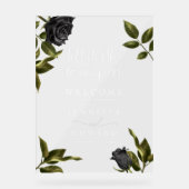 Zwart Roos Tot De Dood Doet Ons Onderscheiden Trou Acryl Bord (Voorkant)