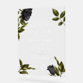 Zwart Roos Tot De Dood Doet Ons Onderscheiden Trou Acryl Bord (Hoek)