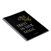Zwart Roos Vertrouw op je magie Notitieboek (Rechterzijde)