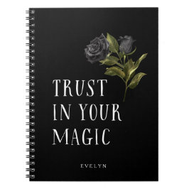 Zwart Roos Vertrouw op je magie Notitieboek