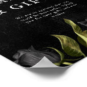 Zwart Roos Vrijgezellenfeest Kaarten en geschenken Poster (Hoek)