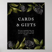 Zwart Roos Vrijgezellenfeest Kaarten en geschenken Poster (Voorkant)