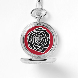 zwart Roos zakhorloge cadeau Horloge