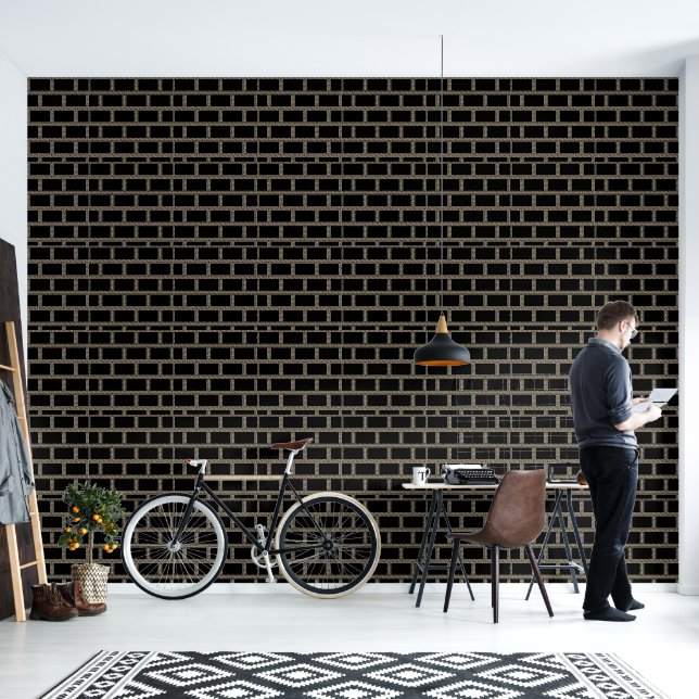 Zwart rooster Geo Behang (Woonkamer)