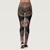  Zwart & Rosegold AI kunst Leggings (Achterkant)