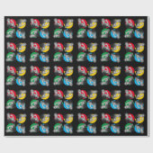 Zwart ROSIE RIVETER Print Inpakpapier (Vlak)