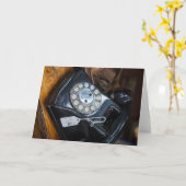  Zwart Roterende Wijzerplaat Telefoon Kaart (Gele Bloem)