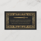 Zwart Royal Sword Wedding Website RSVP QR Code Informatiekaartje (Voorkant)