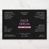 Zwart & Roze 2 OZ Druppelfles Waterdicht Label Voedselcontainer Etiket (Enkel label)