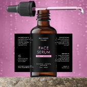 Zwart & Roze 2 OZ Druppelfles Waterdicht Label Voedselcontainer Etiket