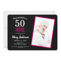 Zwart Roze 50 en Fabulous 50ste Verjaardagsfeestje