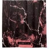 Zwart & Roze Abstract Douchegordijn (Voorkant)