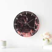 Zwart-roze Abstract Grote Klok (Huis)