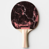 Zwart-roze Abstract Tafeltennisbatje (Achterkant)