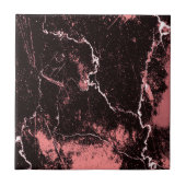 Zwart-roze Abstract Tegeltje (Voorkant)