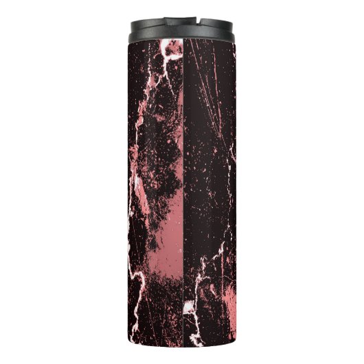 Zwart-roze Abstract Thermosbeker (Achterkant)