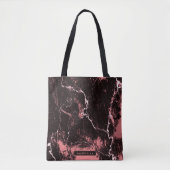 Zwart-roze Abstract Tote Bag (Voorkant)