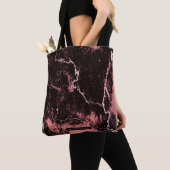 Zwart-roze Abstract Tote Bag (Dichtbij)