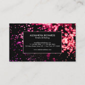 Zwart-roze Abstract Visitekaartje (Achterkant)