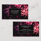 Zwart-roze Abstract Visitekaartje (Voorkant / Achterkant)