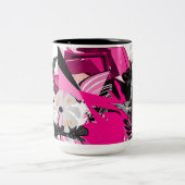 Zwart & Roze Abstracte Mok (Center)