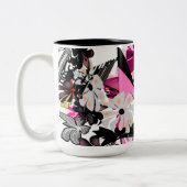 Zwart & Roze Abstracte Mok (Links)