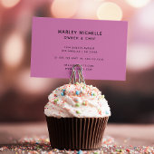 Zwart & Roze Bak & Kook Bakkerij Illustratie Visitekaartje