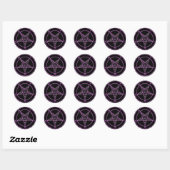 Zwart/Roze Baphomet Stickers (Vel)