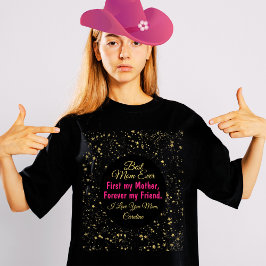 Zwart Roze Beste Moeder Ooit Modern Moederdag Kind T-shirt