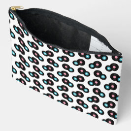 ZWART ROZE BLAUW RETRO VINYL RECORDS ETUI