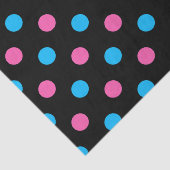 Zwart Roze Blauwe Stippenpatroon Tissuepapier (Detail)