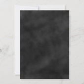 Zwart Roze Bloemen Bruiloft repetitie diner uitnod Kaart (Achterkant)