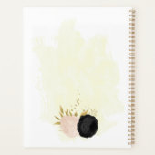 Zwart & roze bloemen goud planner (Achterkant)